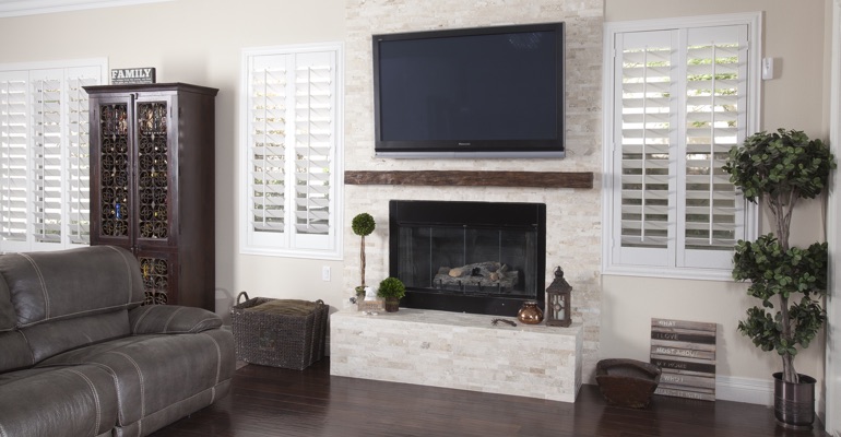 polywood shutters in Orlando family room